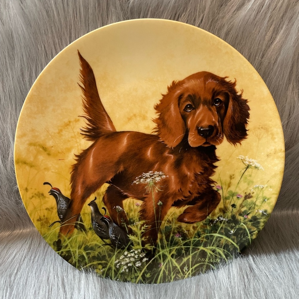 Vintage 1988 Irish Setter Collectors Plate.